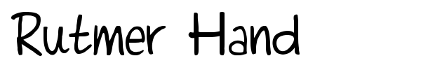 Rutmer Hand font
