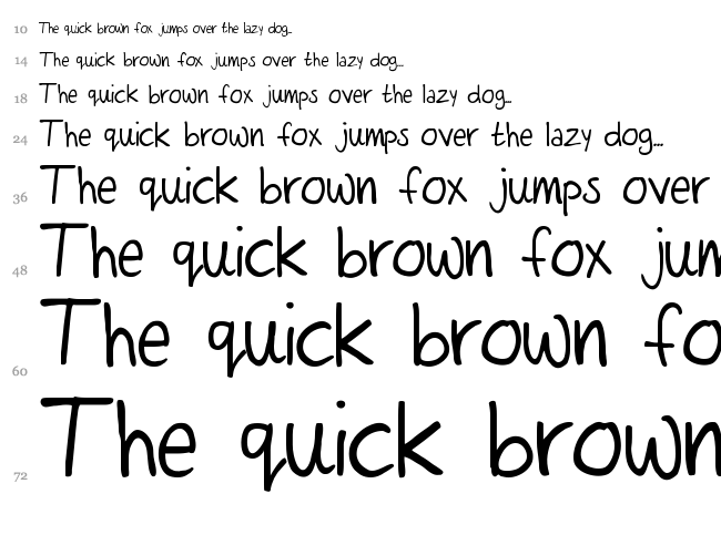 Rutmer Hand font waterfall