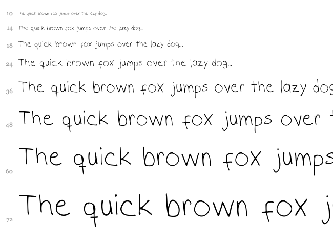 S Hand font waterfall