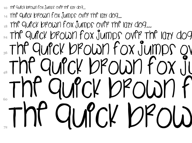 Safari Colorway font waterfall