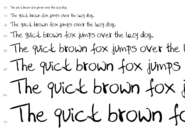 Sahara Handwriting font waterfall