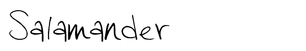 Salamander font