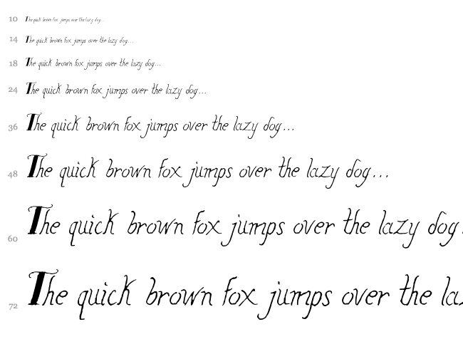 Salvat Study font waterfall