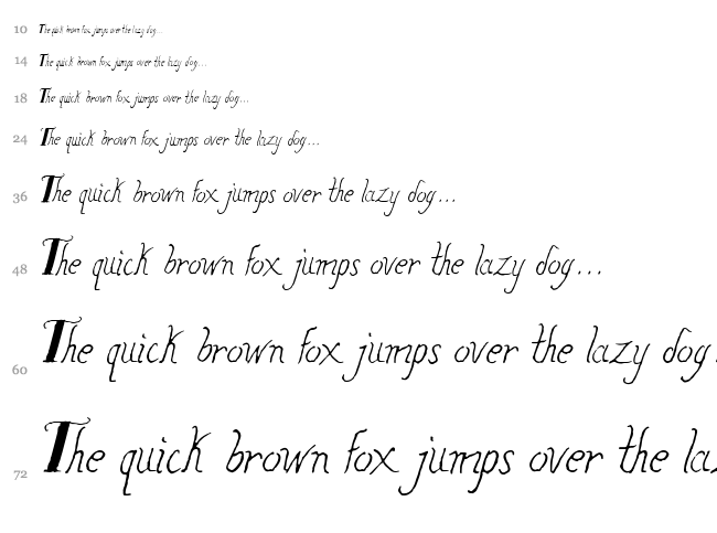 Salvat Study font waterfall