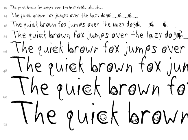 Sam Brown is My Hero font waterfall