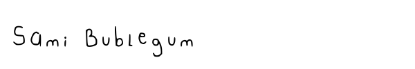 Sami Bublegum font