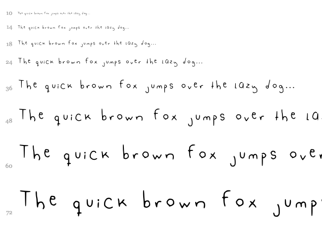 Sami Bublegum font waterfall
