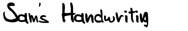 Sam's Handwriting font