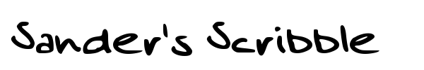 Sander's Scribble font