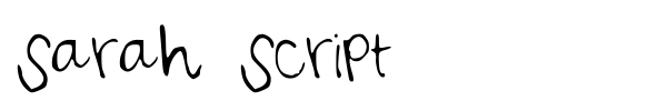 Sarah Script font
