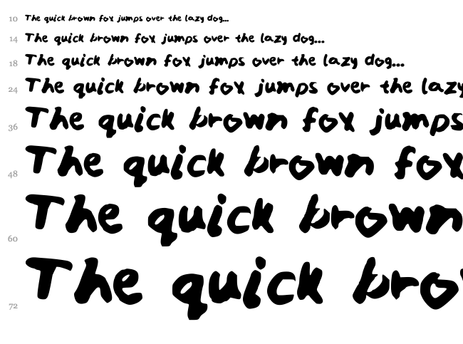 Sarcastica Modern font waterfall