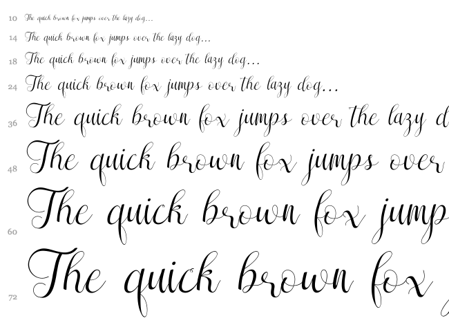 Sareeka font waterfall