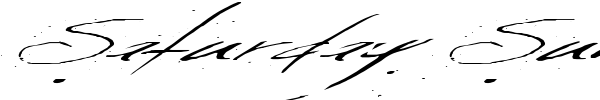 Saturday Sunday Monday font