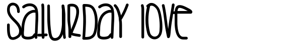 Saturday Love font