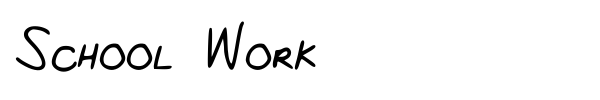 School Work font