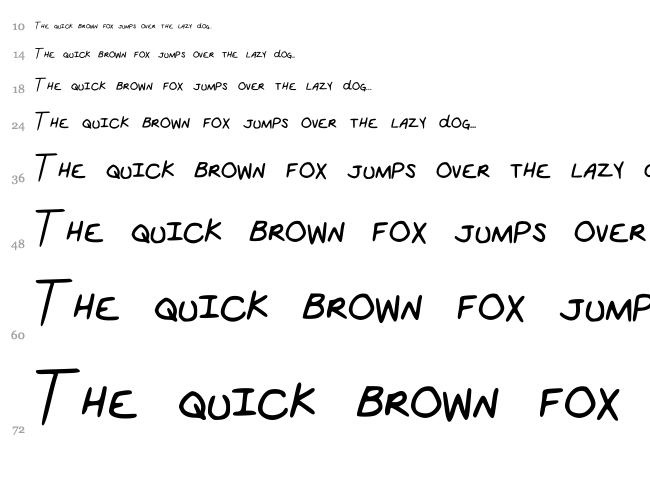School Work font waterfall