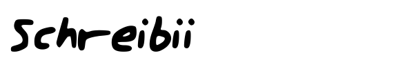 Schreibii font preview
