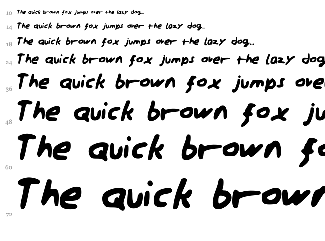 Schreibii font waterfall