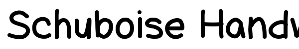 Schuboise Handwrite font preview