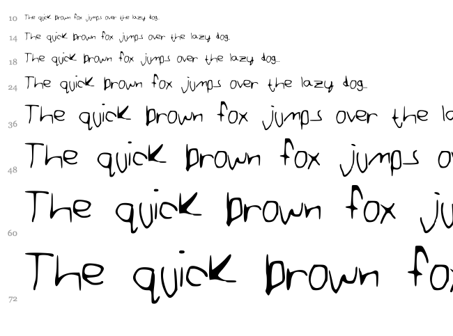 Scraggletooth font waterfall