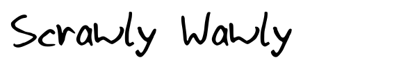 Scrawly Wawly font