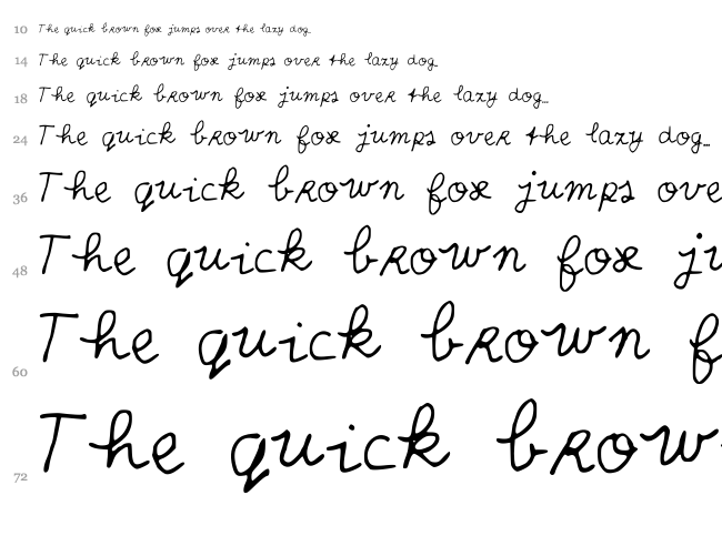 Scribble Scrabble font waterfall