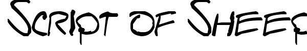 Script of Sheep font