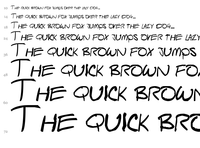 Script of Sheep font waterfall
