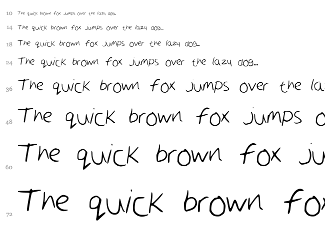 Scruffy font waterfall