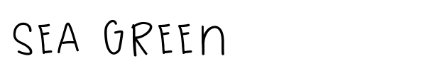 Sea Green font preview