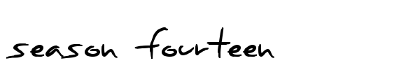 Season Fourteen font
