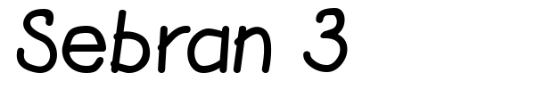 Sebran 3 font