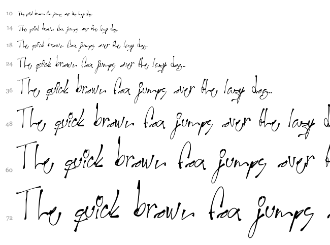Second Lyrics font waterfall