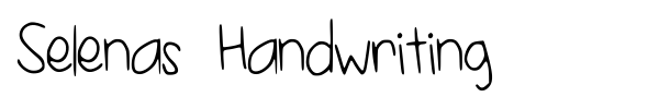 Selenas Handwriting font
