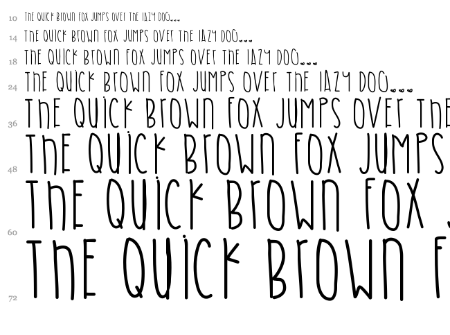 Shades Of Blue font waterfall