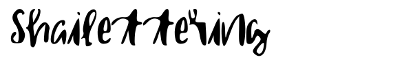 Shailettering font