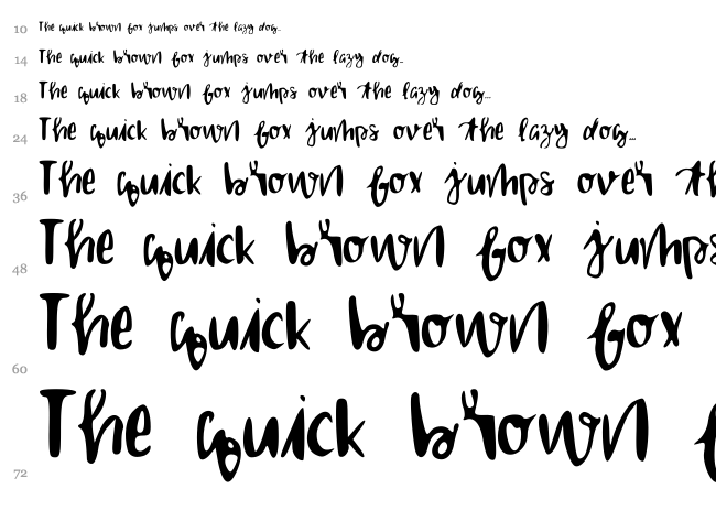 Shailettering font waterfall