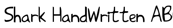 Shark HandWritten ABC font