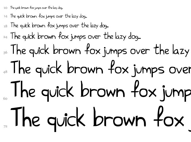 Shark HandWritten ABC font waterfall