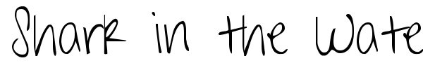 Shark in the Water font preview