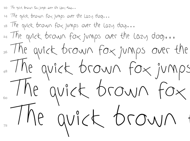 Sharon Lipschutz Handwriting font waterfall