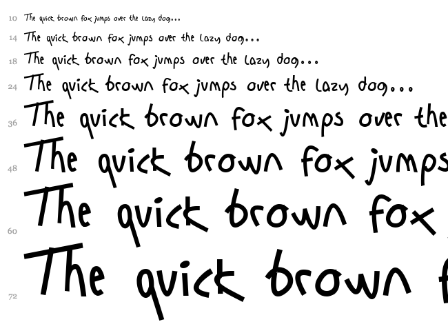 Sharon Lipschutz Handwriting font waterfall