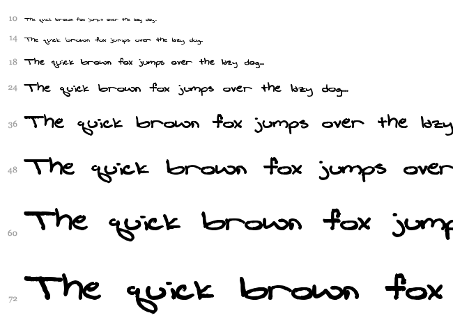 Shattered Print font waterfall