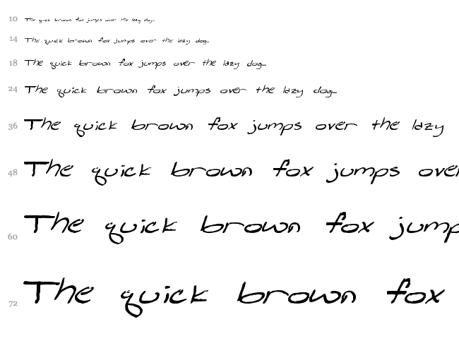 Shattered Print font waterfall