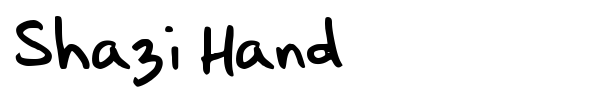Shazi Hand font