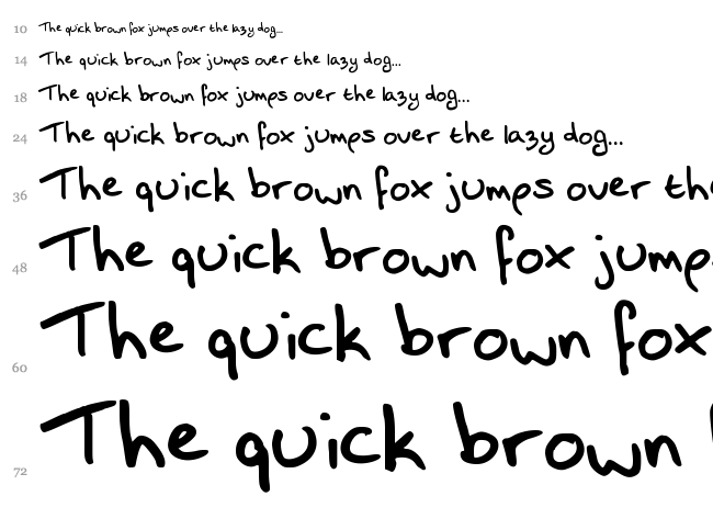 Shazi Hand font waterfall