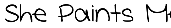 She Paints Me Blue font preview