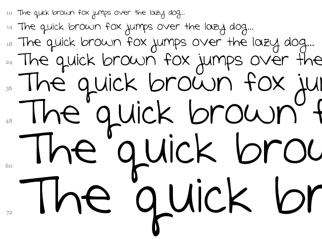 She Paints Me Blue font waterfall