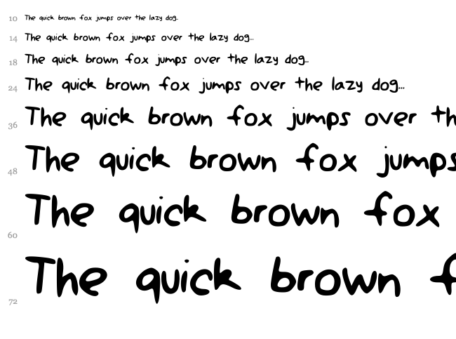 Shelby font waterfall