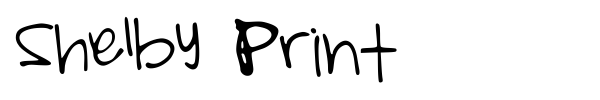 Shelby Print font preview